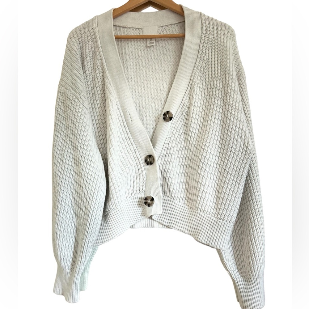 Knitted White Cardigan